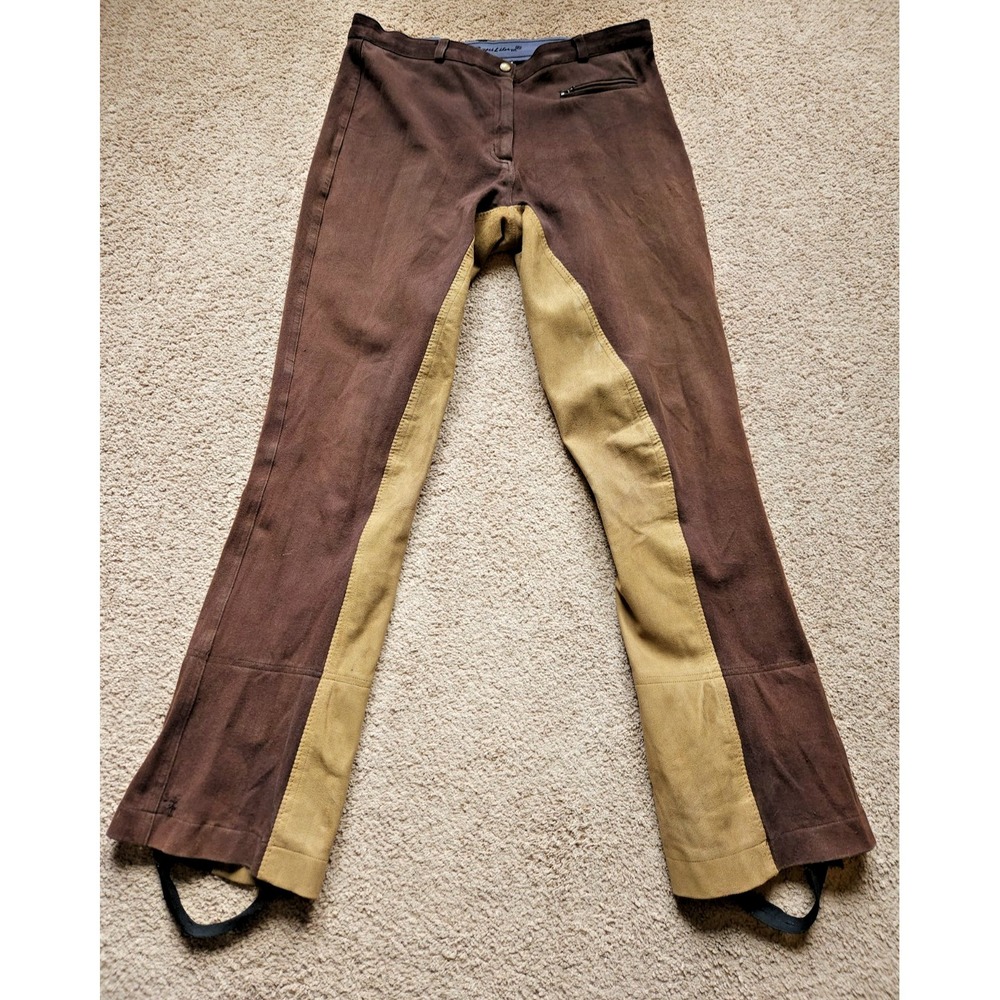 Kramer Equestrian Full Seat Riding Breeches Women 44 Brown Cowgirl Rodeo Western